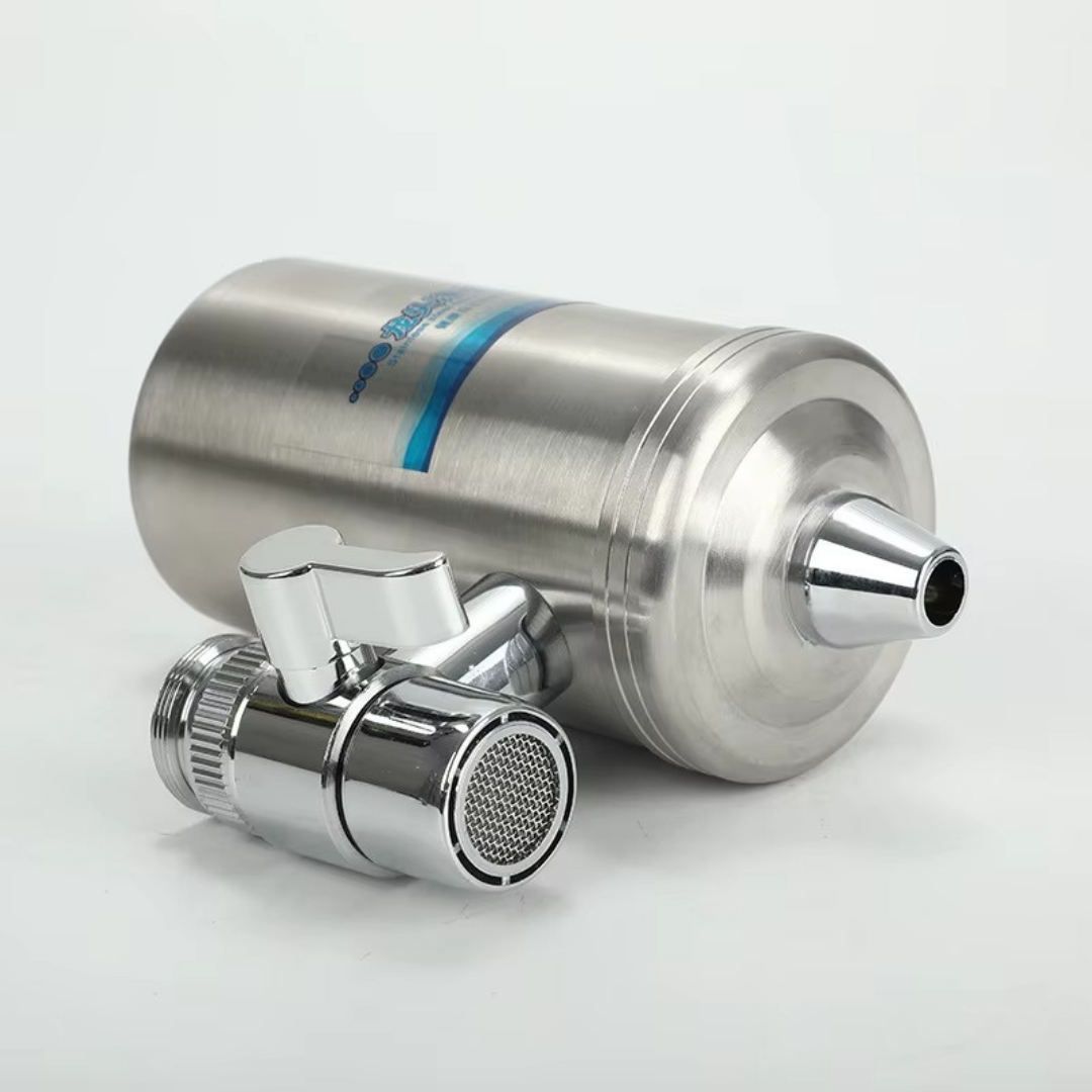 AguaCure NanoFilter™ Filtro Purificador de Agua de Acero Inoxidable