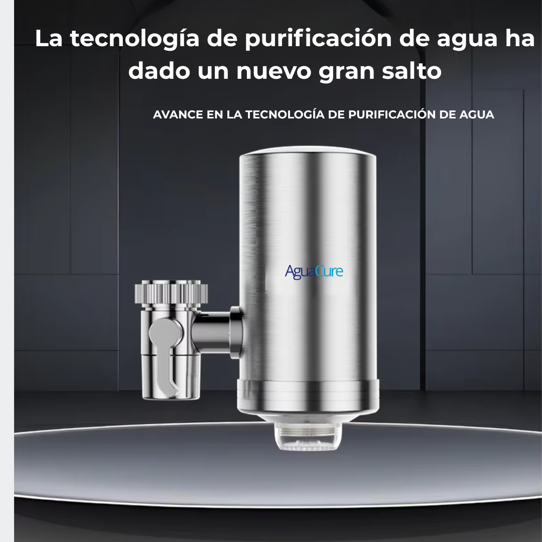 AguaCure NanoFilter™ Filtro Purificador de Agua de Acero Inoxidable
